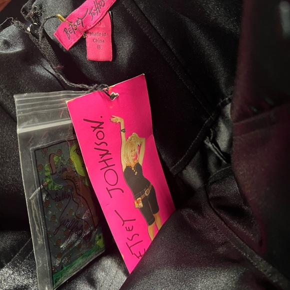 New - Betsey Johnson Black Strapless Sequin Dress - Picture 8 of 8